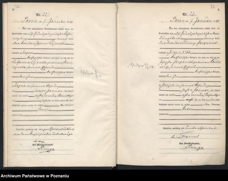 Obraz 15 z jednostki "Księga urodzeń t. I"