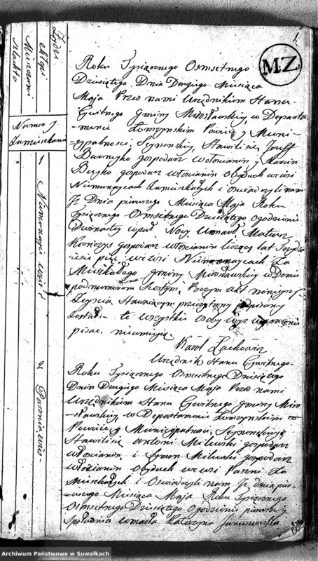 image.from.unit.number "Akta Umarłych Gminy Mirosławskiey od 1 Maja 1810 Ru"