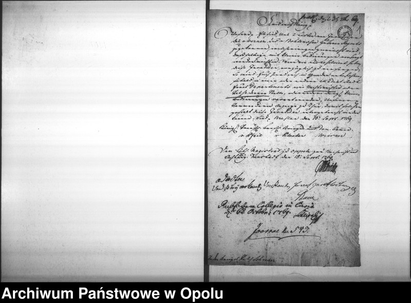 Obraz 5 z jednostki "Acta des Magistrats zu Oppeln von Aufnahme der Invaliden, deren Versorgung und Gnaden Gehalt ingleichen den jährlichen Eingaben von 1769 bis Vol. I"