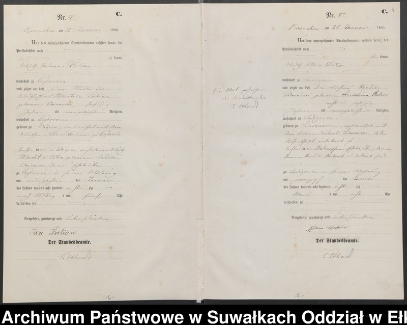 image.from.unit.number "Sterbe-Haupt-Register des Königlich Preussischen Standes-Amtes Belzonzen Kreis Johannisburg"