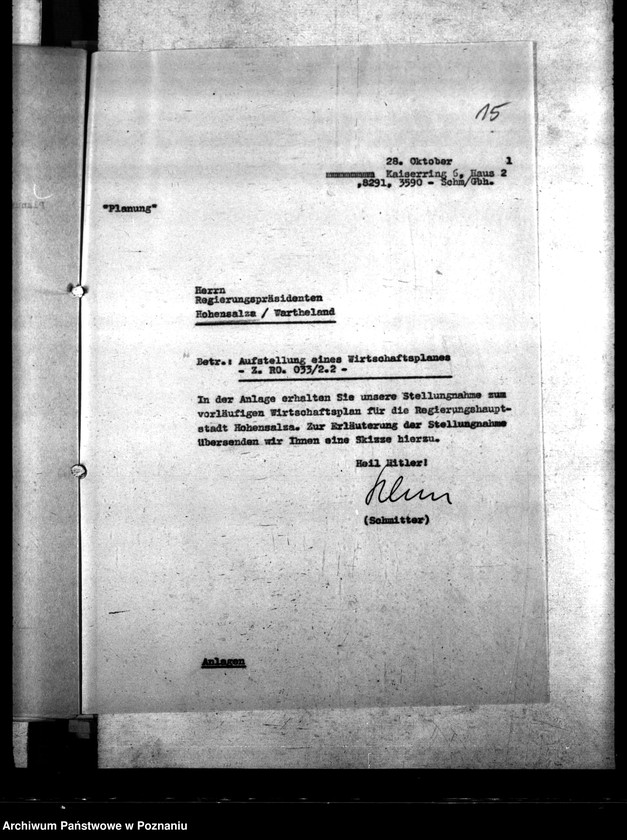 Obraz 19 z jednostki "Bebauungspläne von Dietfurt (Żnin), Gasten, Kutno, Hohensalza (Inowrocław), Mogilno, Konin, Warthbrücken (Koło)"