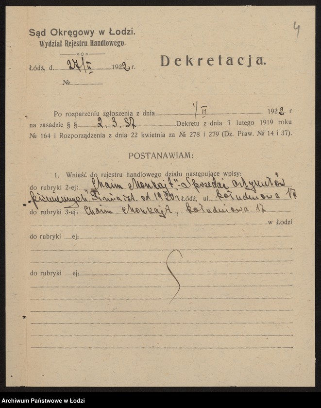 Obraz 6 z jednostki "Chaim Monkajt - sprzedaż artykułów piśmiennych"