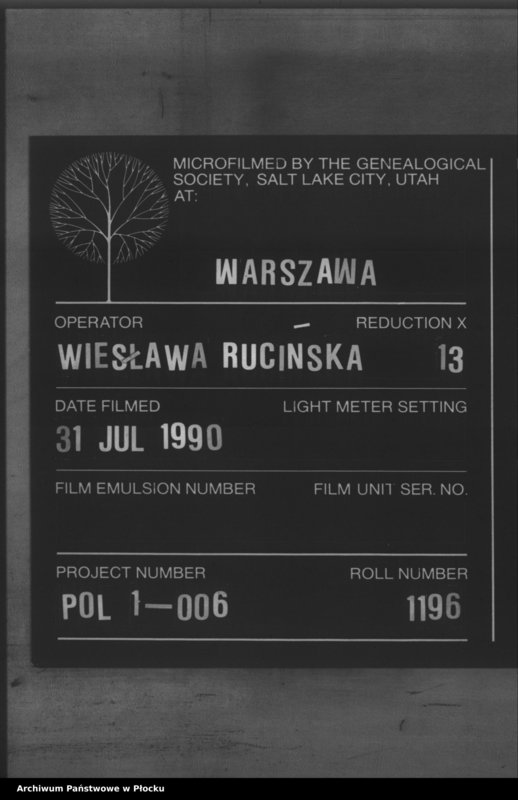 Obraz 1 z jednostki "Akta urodzeń, małżeństw i zgonów"