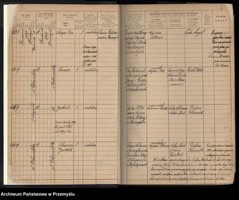 image.from.unit.number "Księga urodzin rok 1897-1900 tom XXIV [Księga urodzeń]"