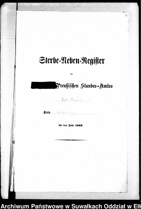 image.from.unit.number "Sterbe-Neben-Register des Preussischen Standes-Amtes Gross Strengeln Kreis Angerburg"