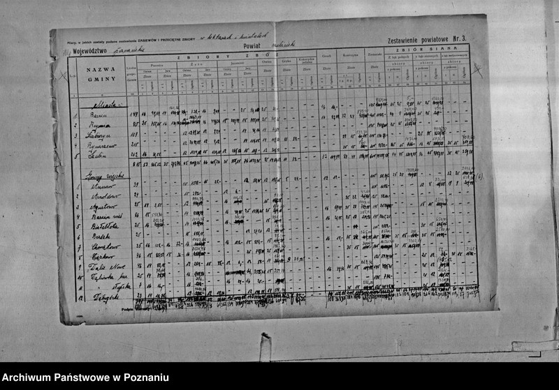 Obraz 16 z jednostki "/Statystyka produkcji rolnej - zestawienie powiatowe - Szubin"