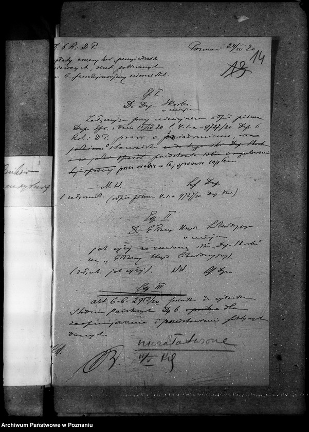 Obraz 18 z jednostki "Sprawy osobowe Departamenu Rolnictwa i Dóbr Państwowych emeryci"