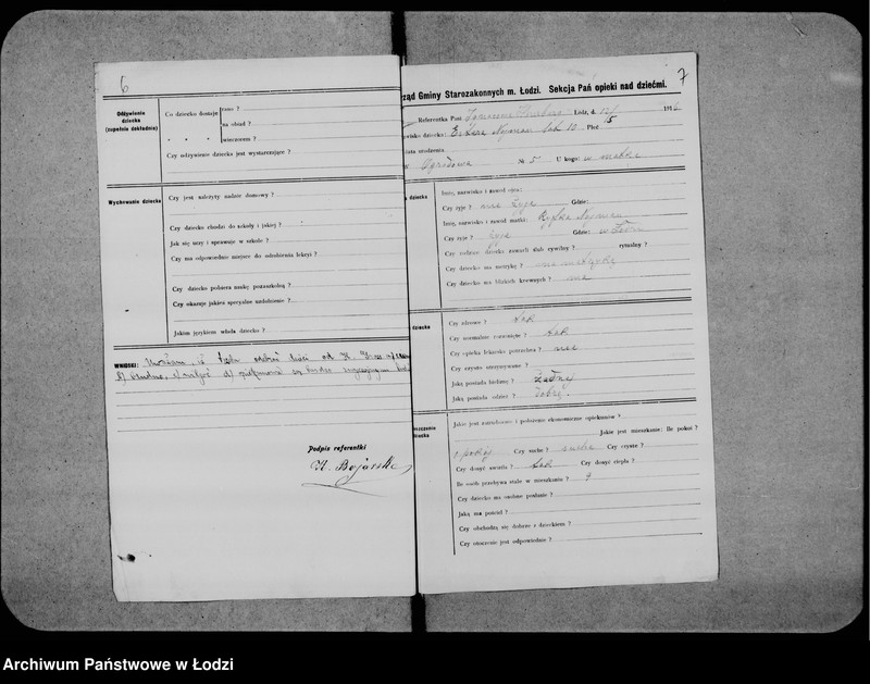 Obraz 8 z jednostki "Kwestionariusze sekcji pań"