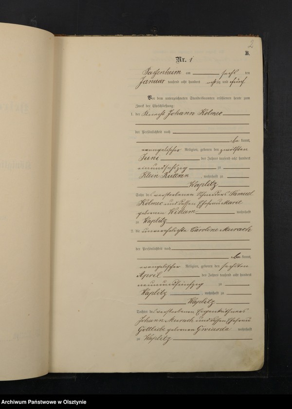 image.from.unit.number "Heiraths-Haupt-Register Nr 1 - 61"