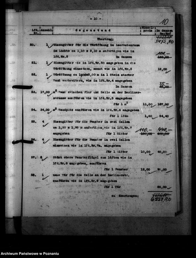 Obraz 14 z jednostki "Umbau. Polizeigefängnis Posen und Fort Radziwill"