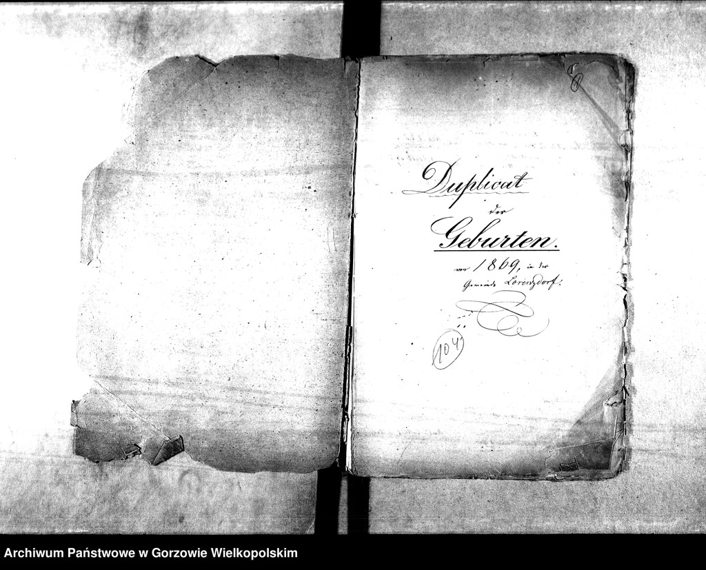 image.from.unit.number "Duplikate der Kirchenbücher von der Parochie Lorenzdorf (Wawrów) und Zechow (Czechów)"