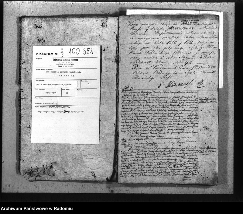 image.from.unit.number "[Akta urodzonych, zaślubionych i zmarłych parafii Głowaczów z lat 1810 - 1811]"