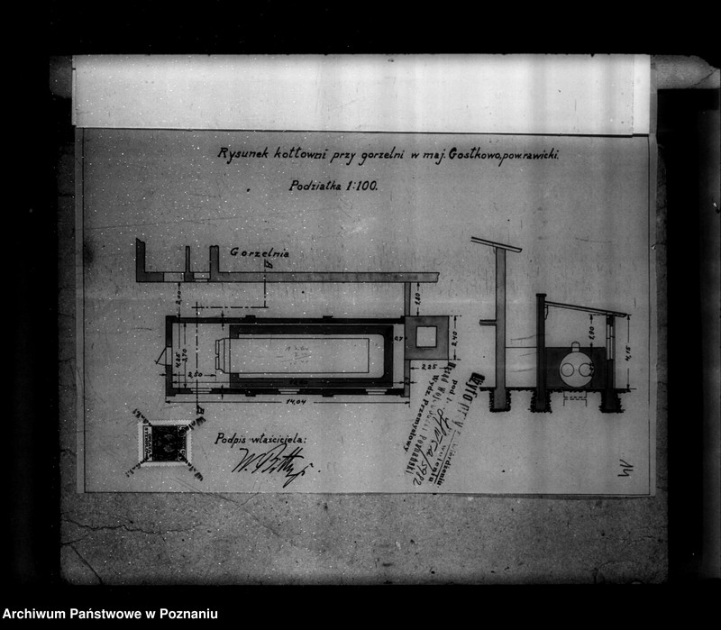 image.from.unit.number "Gorzelnia w Gostkowie powiat rawicki własność W. Bitter nr woj. 413"