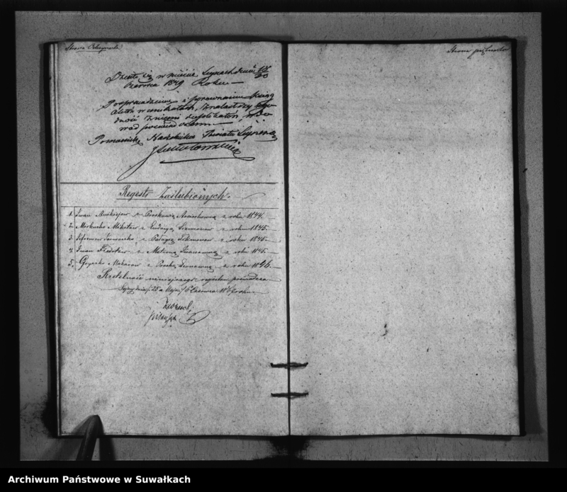 image.from.unit.number "Duplicat czyli kopia Akt Urzędnika Stanu Cywilnego Sekty filponów Gminy Berzniki Urodzonych, Umarłych i Zaślubionych za Lata pro 1844/48"