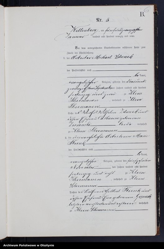 Obraz 8 z jednostki "Heiraths-Neben-Register Nr 1 - 50"
