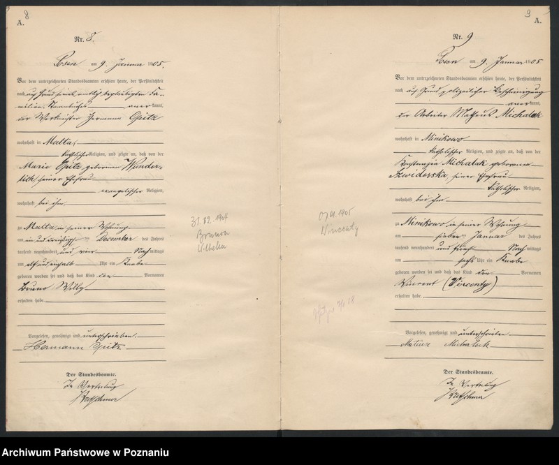 Obraz 7 z jednostki "Księga miejscowa urodzeń"