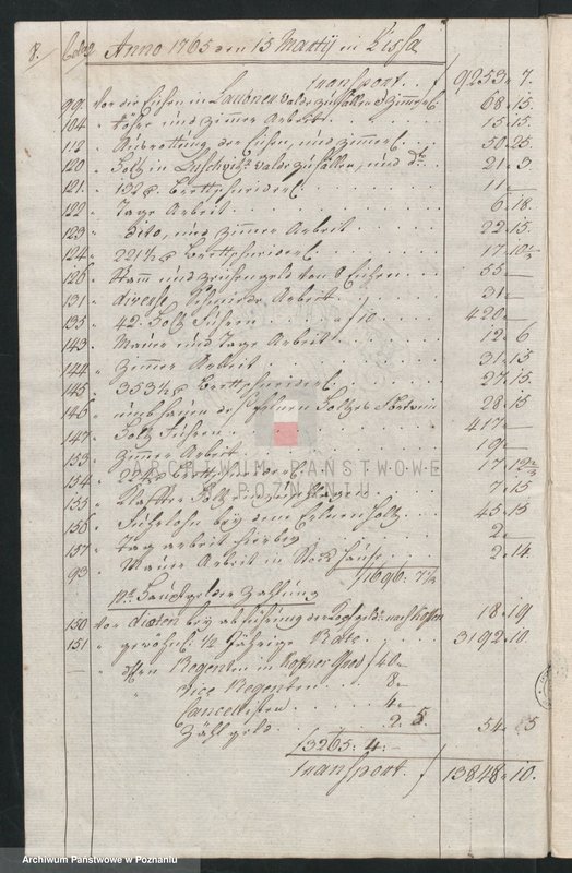 Obraz 10 z jednostki "Quartalrechnungen der Stadt Lissa; język niemiecki"