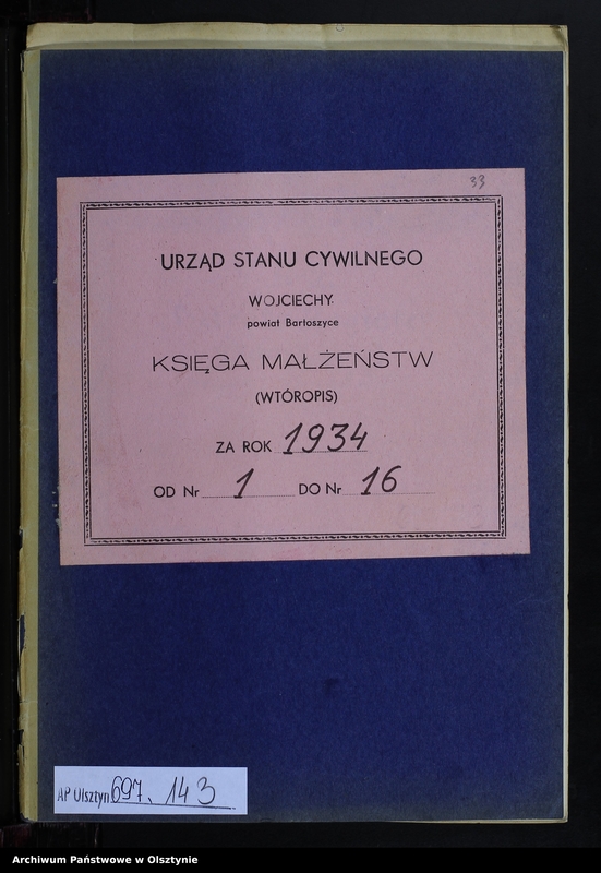 image.from.unit.number "Heiraths-Neben-Register Nr 1 - 16 [ Księga małżeństw - wtóropis ]"