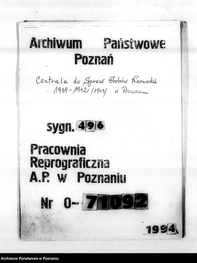 Obraz 1 z jednostki "Korespondencja w sprawie osób narodowości niemieckiej zaginionych w 1939 roku"