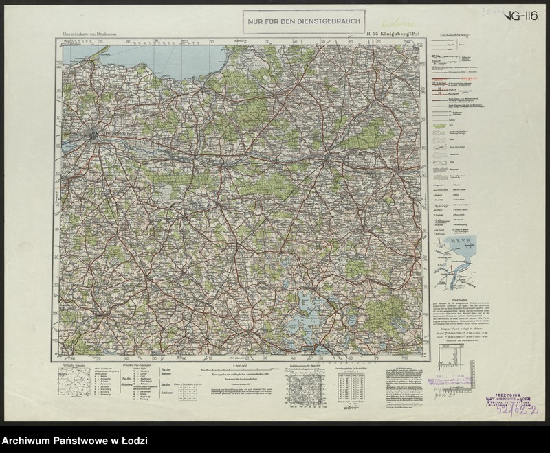 Obraz 2 z jednostki "Übersichtskarte von Mitteleuropa R 55 Königsberg"