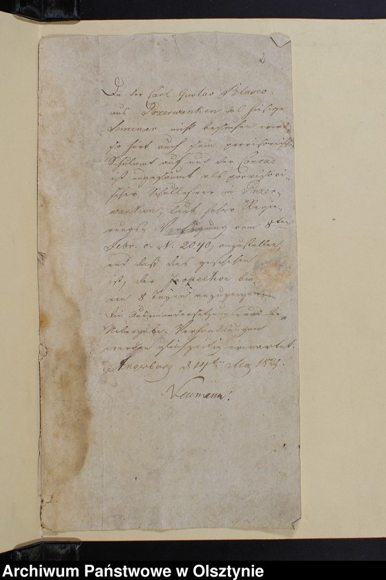 image.from.unit.number "Schreiben d.Justizamt 1787 J. Sache des Carl Gustav Blaseo 1829 Prozess-Sachen des Pfarrers Paulini 1845-1847. Beschluss in die Personaldezem- Sache 1871"