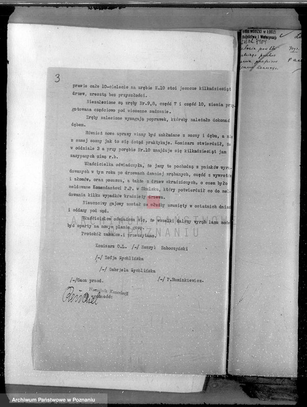 Obraz 6 z jednostki "Sprawa zmiany rodzaju użytkowania 14,42 ha gruntów leśnych w majątku Zalesie powiatu słupeckiego i zatwierdzenie planu gospodarczego"