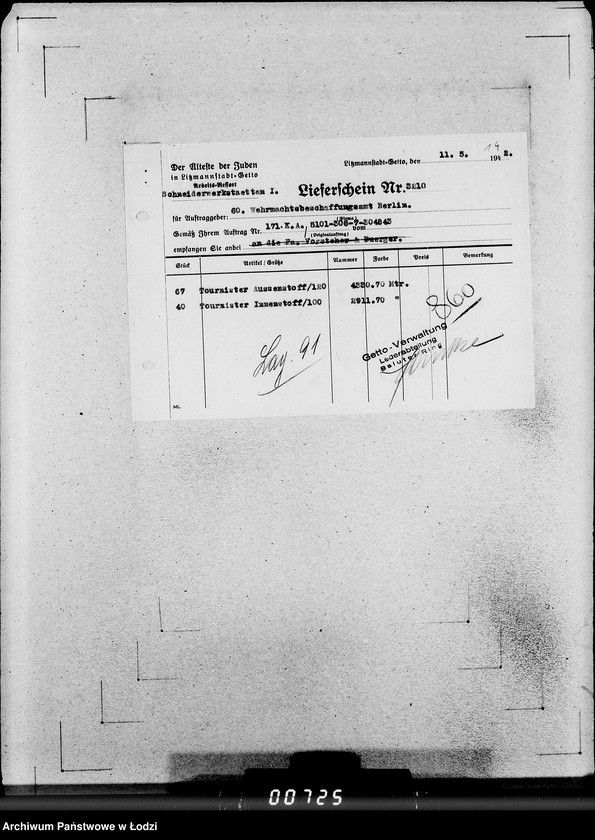 Obraz 18 z jednostki "306 Rucksack. Rücklieferung"