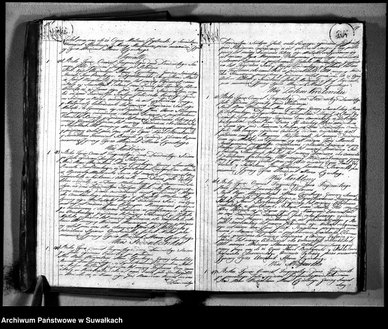 image.from.unit.number "Księga aktu urodzonych gminy suwalskiey, powiatu dąbrowskiego w departamencie łomżyńskim od dnia 1 maja 1813 po 1 maja 1814"