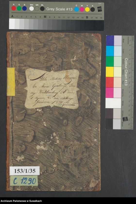 image.from.unit.number "Akta Ślubów Urzędnika Stanu Cywilnego Gminy Kaletnickiey, od dnia 1-go Stycznia do dnia ostatniego Grudnia 1820 roku."