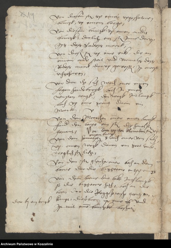 image.from.collection.number "Granice miasta Koszalina. Tom I: 1558-1689 [odpis dokumentu z 1337 roku]111"