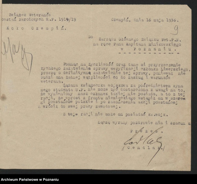 Obraz 11 z jednostki "Czempiń, powiat Kościan akta koła."