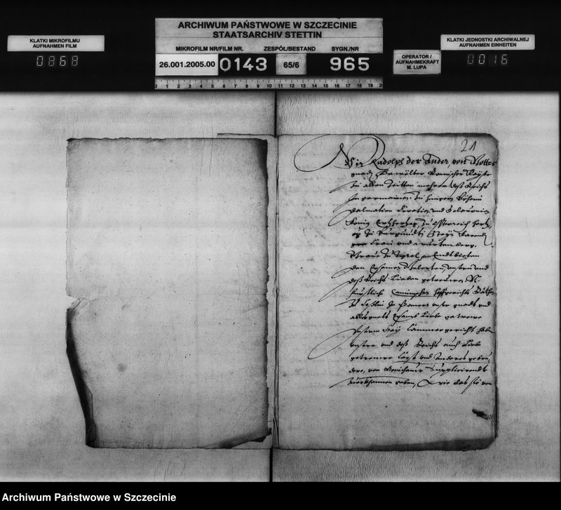 Obraz 17 z jednostki "Die Brüder Karsten und Andreas v. Münchow zu Marsin und Karzenburg / die Erben des Lorenz v. Somnitz zu Bewersdorf: Darlehnsschuld."