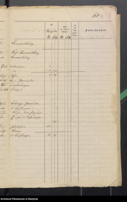 image.from.unit.number "Rechnung der Kirchspiels Schul-Kasse zu Schwarzstein"