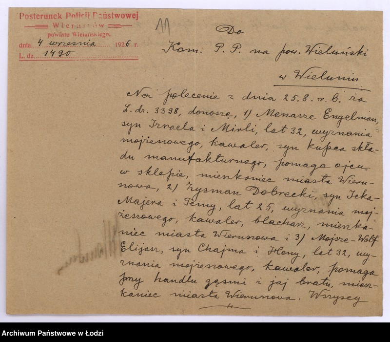 Obraz 14 z jednostki "Żydowskie T-wo Gimnastyczno-Sportowe "Barkochba" w Wieruszowie pow. wieluński"