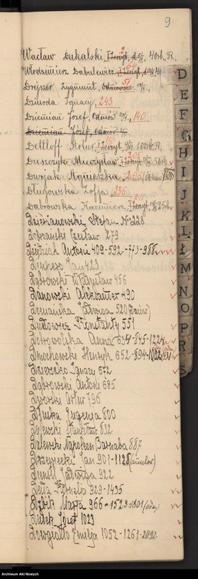 Obraz 12 z jednostki "Wykaz abecadłowy osób, które zgłosiły się o pomoc pieniężną."