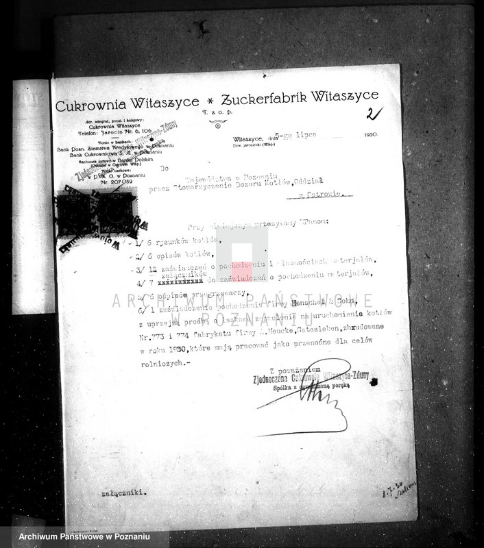 Obraz 6 z jednostki "Cukrownia Witaszyce pow. krotoszyński nr woj. kotła 6459"