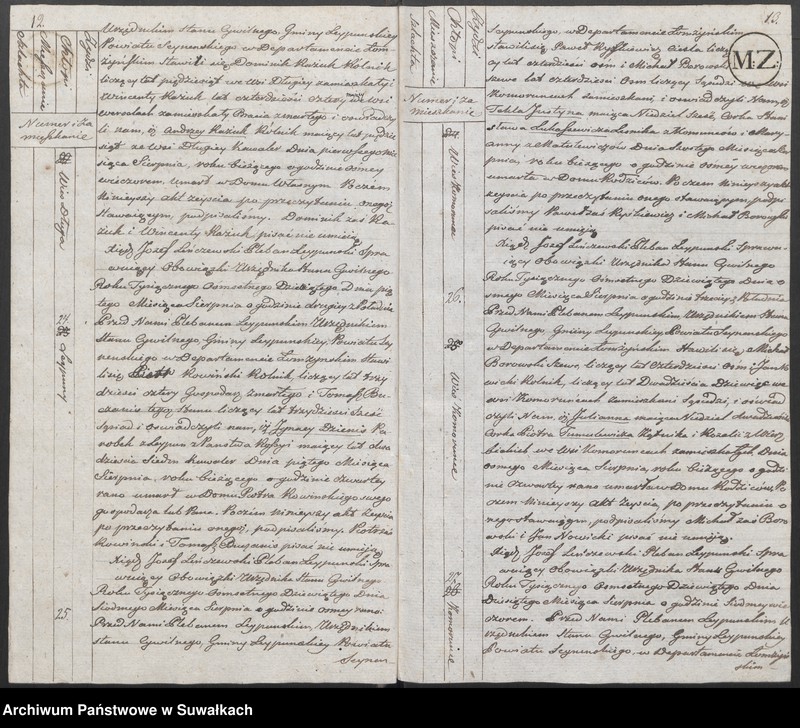 image.from.unit.number "Księga Aktów Cywilnych Zeyscia Gminy Leypuńskiej od 1 Maia 1809 Ru."