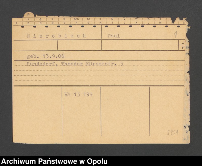 Obraz 3 z jednostki "[Nierobisch Paul, ur. 13.9.1906, zam. Randsdorf]"
