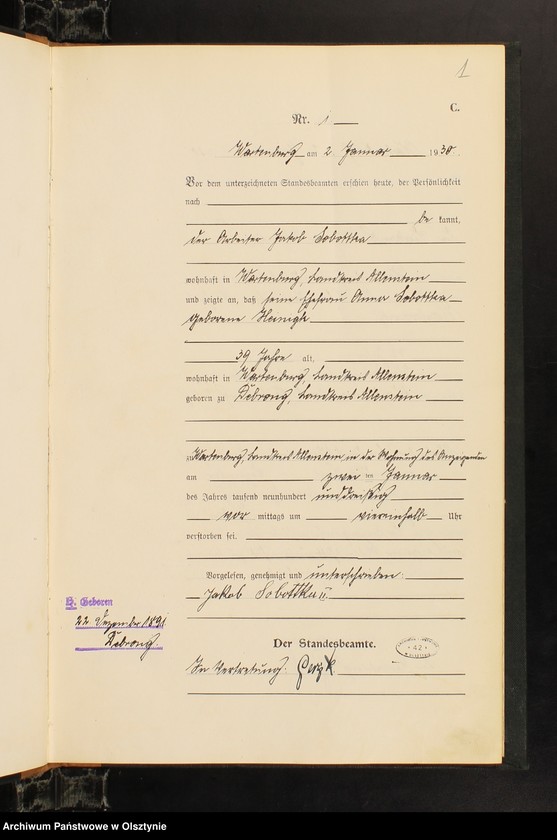 image.from.unit.number "Sterbe-Haupt-Register Nr 1 - 78"