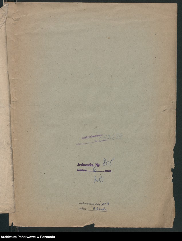 Obraz 12 z jednostki "A. betr. von Kęczycki in Błociszewo"