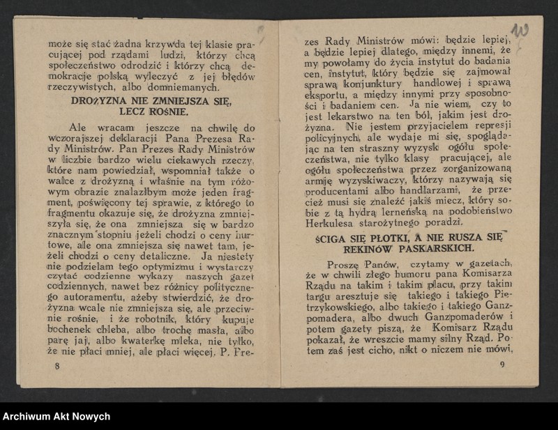 image.from.unit.number "Pozner Stanisław (Senator); Załączniki: S. Pozner - "W obronie demokracji". Przemówienie w Senacie w dn. 31 VII 1926 r.; L.1"