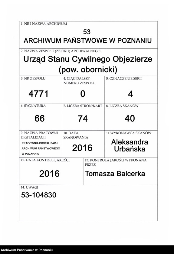 Obraz 1 z jednostki "Sterbe-Haupt-Register"