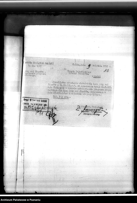 Obraz 14 z jednostki "Gmina Chocz w powiecie kaliskim /nadzór nad gospodarką leśną/"