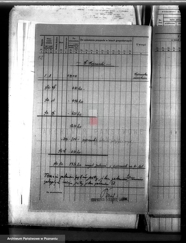 Obraz 16 z jednostki "Dodatkowy plan urządzenia gospodarstwa leśnego dla lasu majętności Grzuszyn powiat szamotulski 1937-1938"