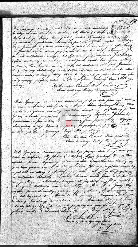 image.from.unit.number "Akta Zaślubionych Gminy Krasnopolskiey Powiatu Seyneńskiego od 1-go Stycznia 1825. Województwo Augstowskie."