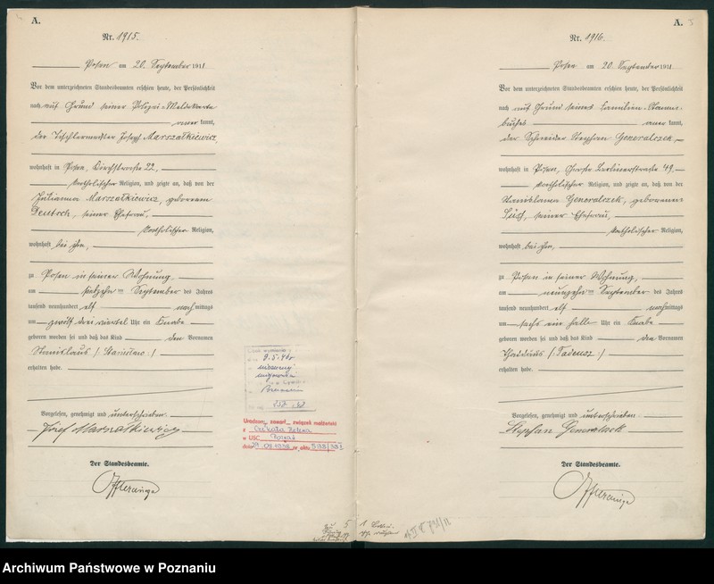 Obraz 5 z jednostki "Księga miejscowa urodzeń tom V [Rejestr główny urodzeń]"