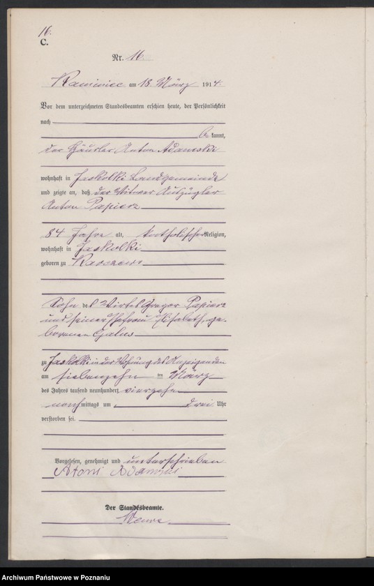 Obraz 18 z jednostki "Sterbe-Haupt--Register"