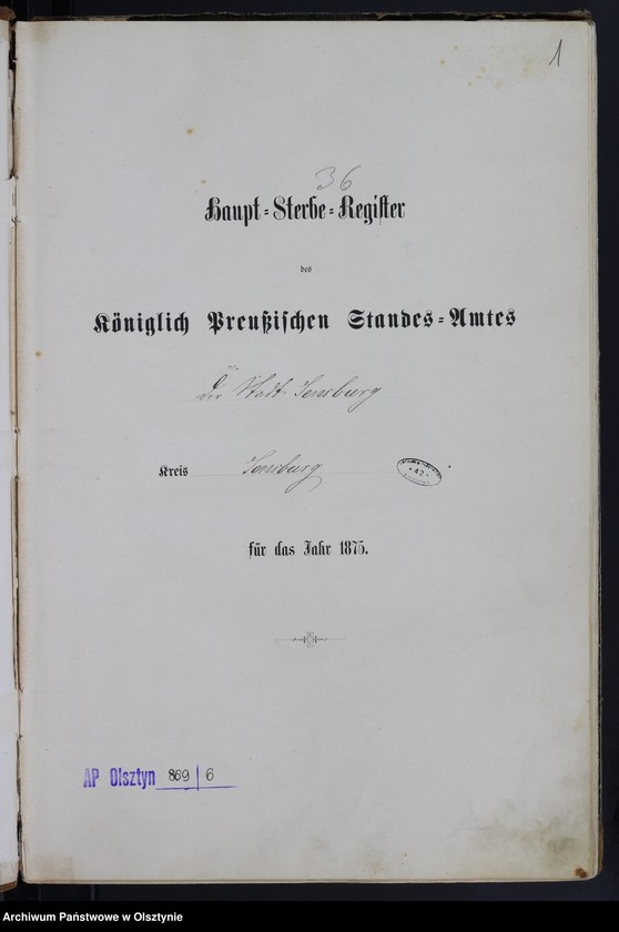 image.from.unit.number "Haupt-Sterbe-Register Nr 1 - 115"