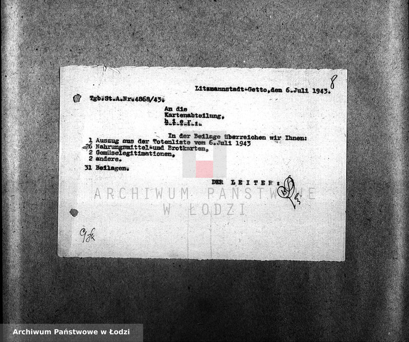 Obraz 11 z jednostki "[Korespondencja z Wydziałem Talonów, informacje o przesłanych talonach, informacje o konsumentach]"