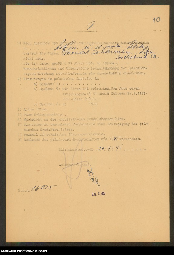 Obraz 12 z jednostki "Mendel Waksman – sprzedaż wody sodowej, lemoniady, słodyczy i owoców"